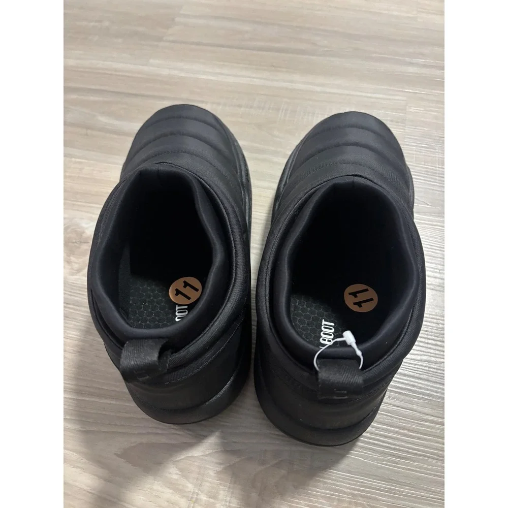Moon Boot Ltrack Low Nylon Black Puffer Slip On Winter Boots Mens 10 Womens 11